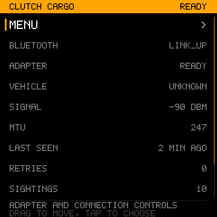 Adapter link up, ready, MTU 247. Framebuffer capture from the P4.