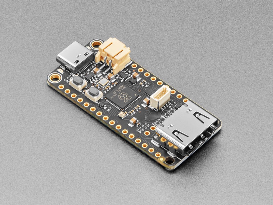 The Adafruit Feather RP2040 with DVI output port